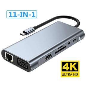 HUB USB-C 11 em 1 para MacBook - 4K HDMI e PD 87W