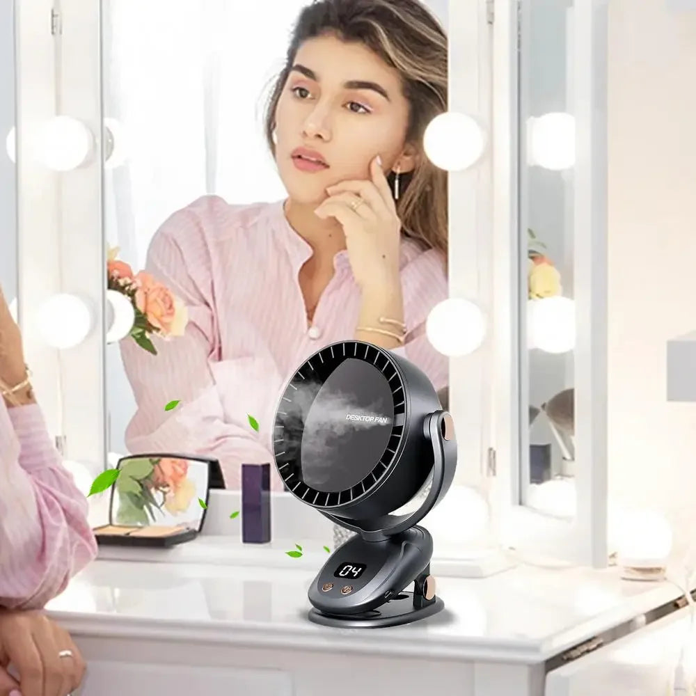 Ventilador Portátil USB Silencioso - Sem Fio de 6 Velocidades