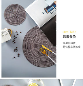 Jogo Americano Redondo de Linho - para Mesa Posta