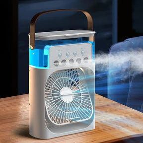 Climatizador Portátil 3 em 1 — Frescor Inteligente com USB-C