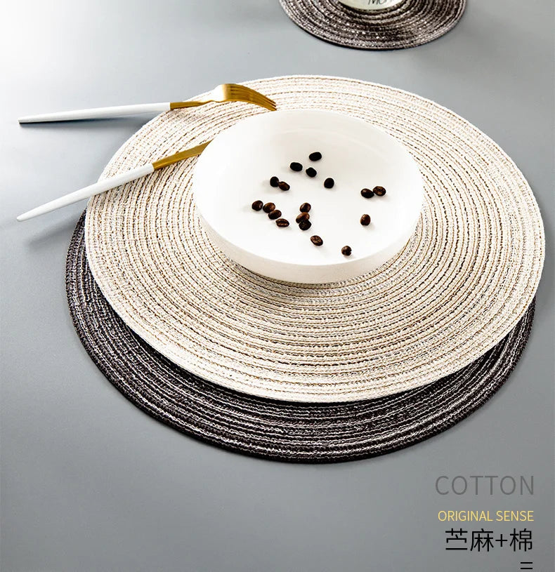 Jogo Americano Redondo de Linho - para Mesa Posta