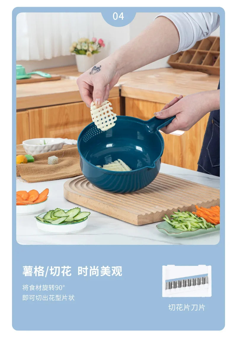 Cortador Manual para Vegetais - De Palha de Trigo e Aço Inox