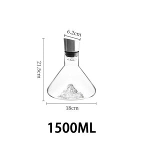 Decantador de Vinho em Cascata - De Cristal e Sem Chumbo
