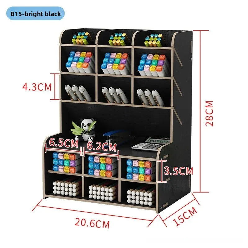 Organizador de Mesa em Madeira Ecológica - Design Nórdico
