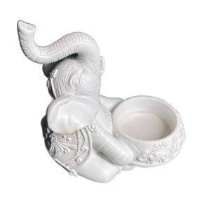 Porta-Vela Decorativo Elefante - De Poliresina