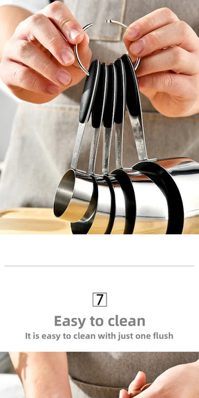 Kit 10 Medidores de Aço Inox - Copos e Colheres