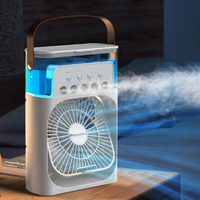 Climatizador Portátil 3 em 1 — Frescor Inteligente com USB-C