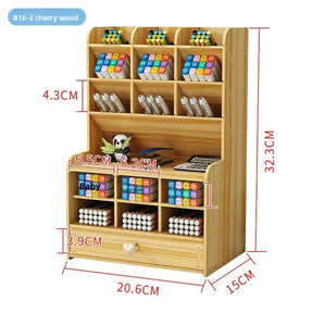 Organizador de Mesa em Madeira Ecológica - Design Nórdico