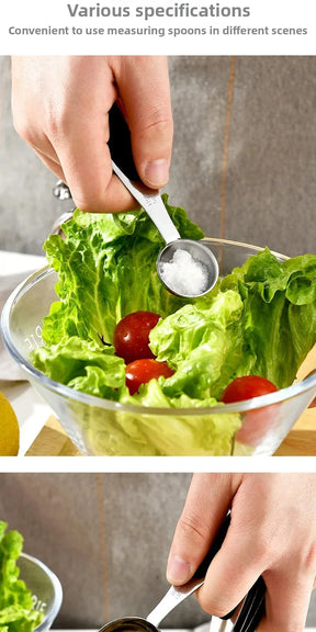 Kit 10 Medidores de Aço Inox - Copos e Colheres