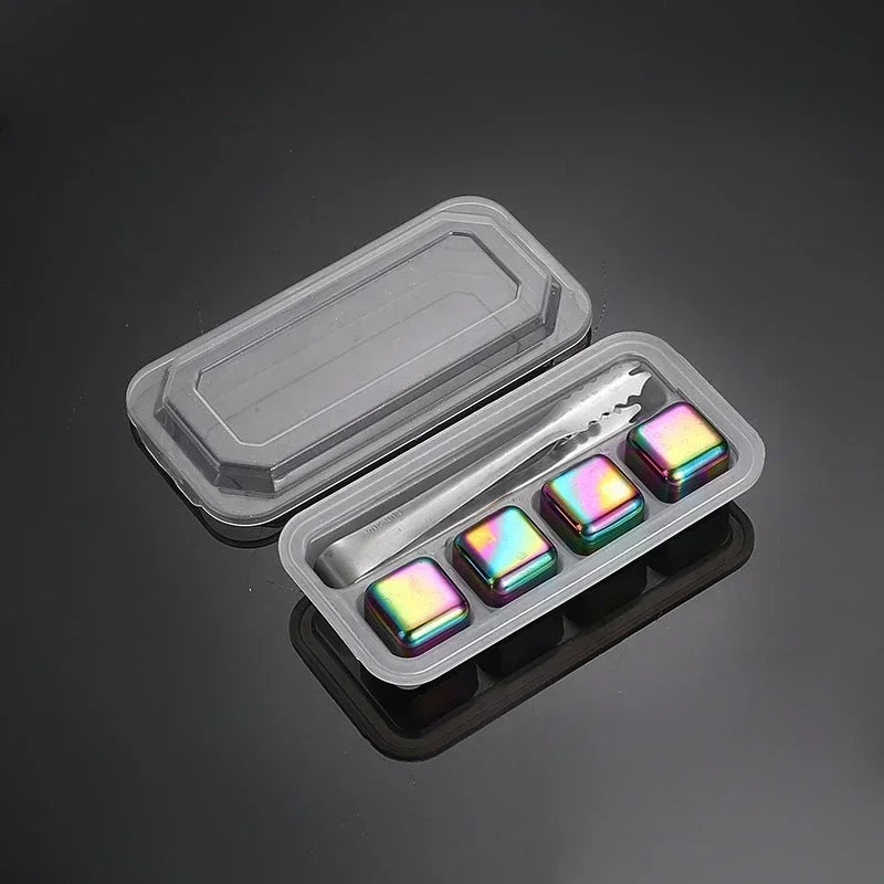 Cubos de Gelo Reutilizáveis - De Aço Inox 304 para Uísque
