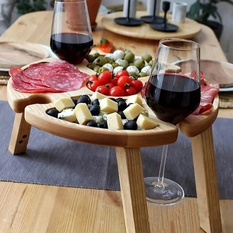 Mesa Dobrável Portátil de Madeira