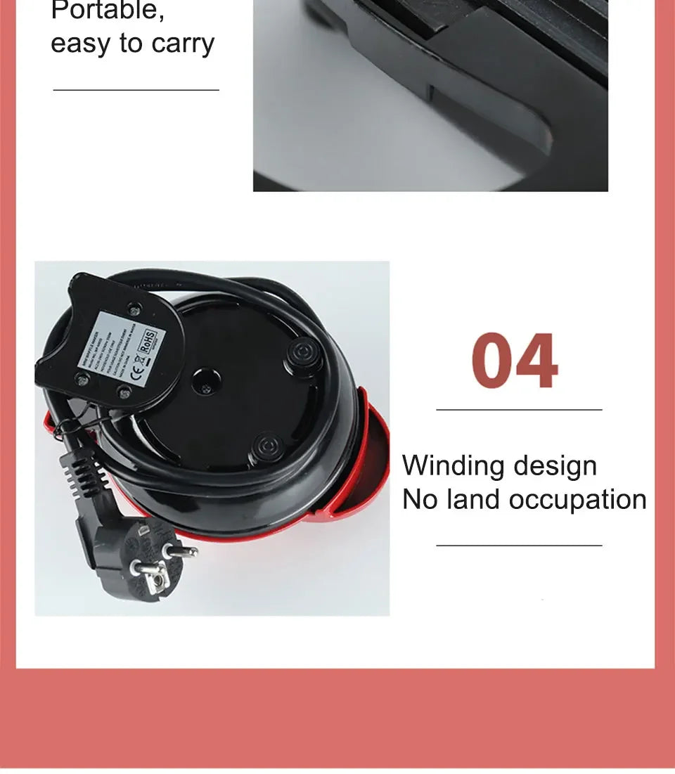 Máquina de Waffle Compacta - 350W com Placas Antiaderentes