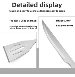 Kit Churrasco Portátil - Utensílios de Aço Inox