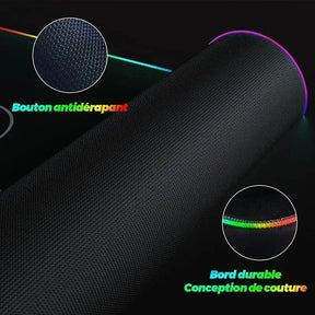 Mousepad Via Láctea Gamer - Em Microfibra com LED RGB