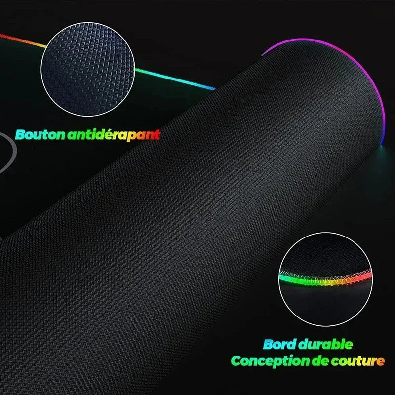 Mousepad Via Láctea Gamer - Em Microfibra com LED RGB