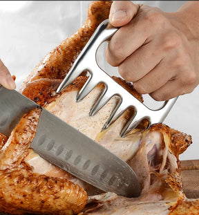 Garfos de Corte Garra Estilo Urso -em Aço Inox 6 Dentes