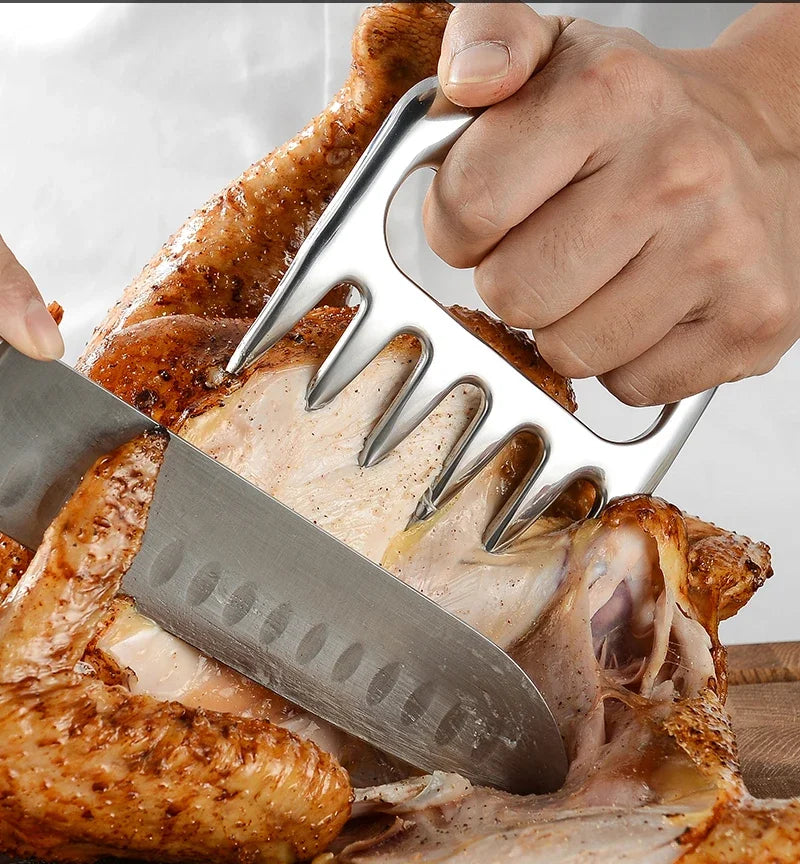 Garfos de Corte Garra Estilo Urso -em Aço Inox 6 Dentes