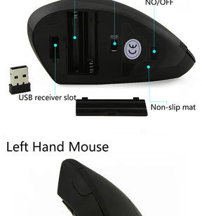 Mouse Vertical Ergonômico Recarregável - Bluetooth e 2,4GHz