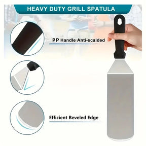 Kit 3 Utensílios Churrasco - Aço Inox com Cabo Térmico