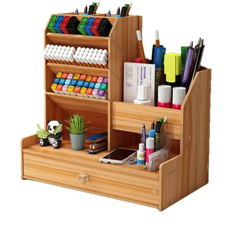 Organizador de Mesa em Madeira Ecológica - Design Nórdico