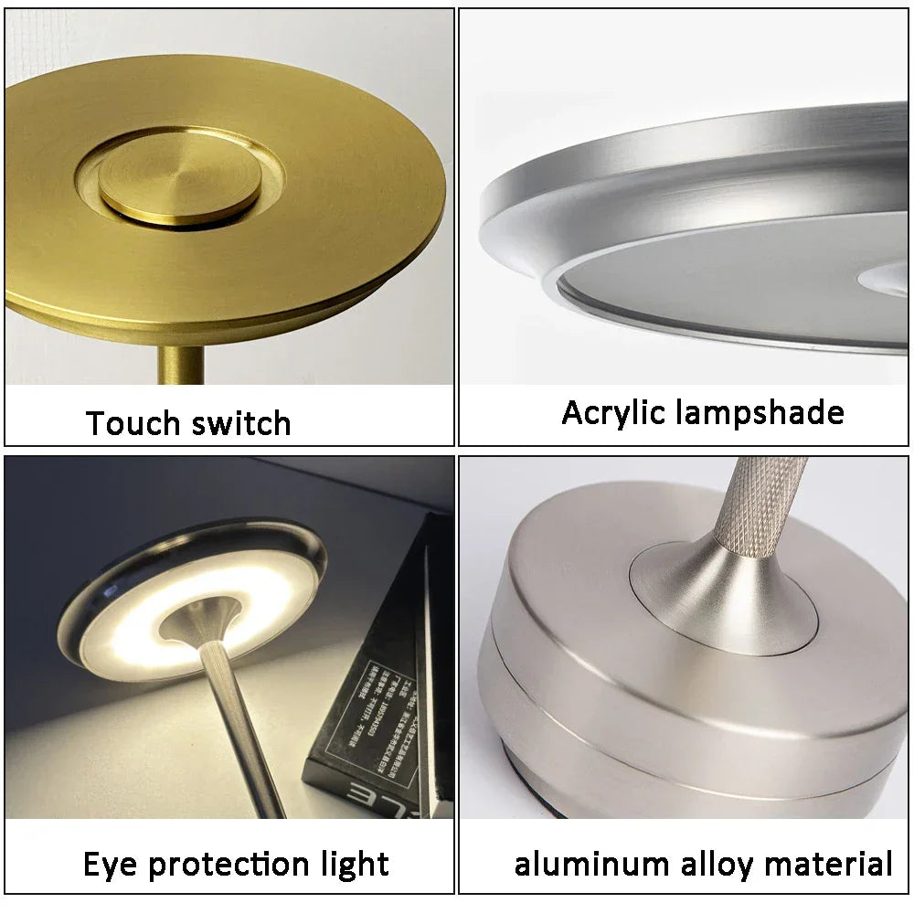 Luminária de Mesa LED Touch - Com 4 Níveis Ajustáveis via USB