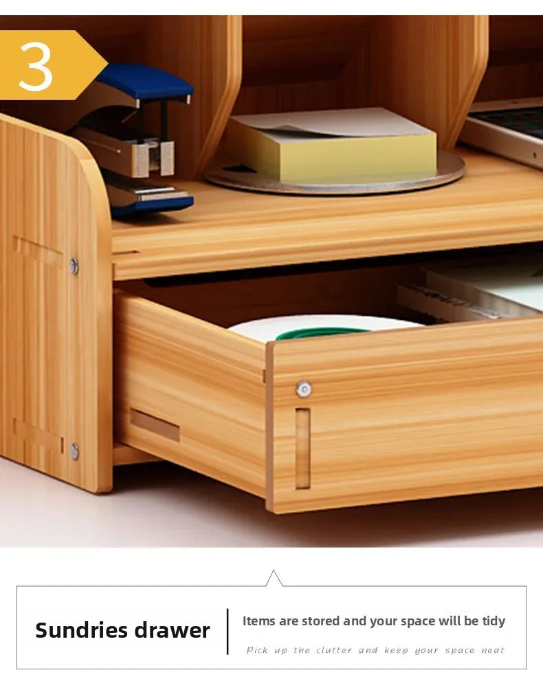 Organizador de Mesa em Madeira Ecológica - Design Nórdico