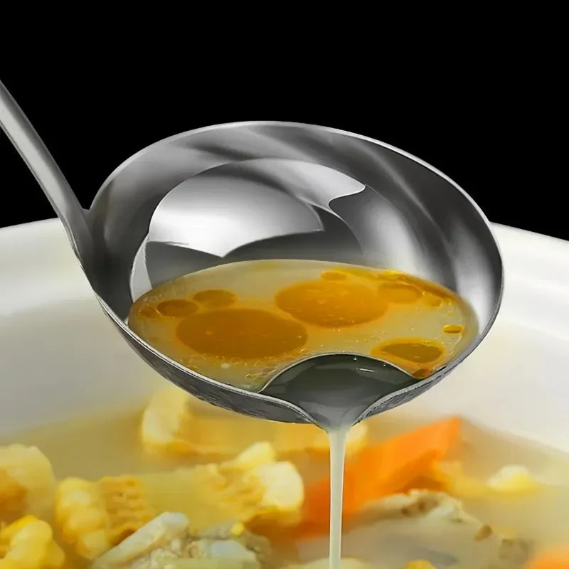 Colher de Sopa com Filtro - Em Aço Inoxidável para Óleo
