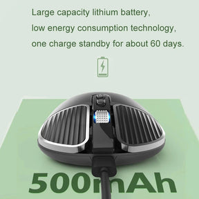 Mouse Bluetooth 2.4GHz - Silencioso e Recarregável