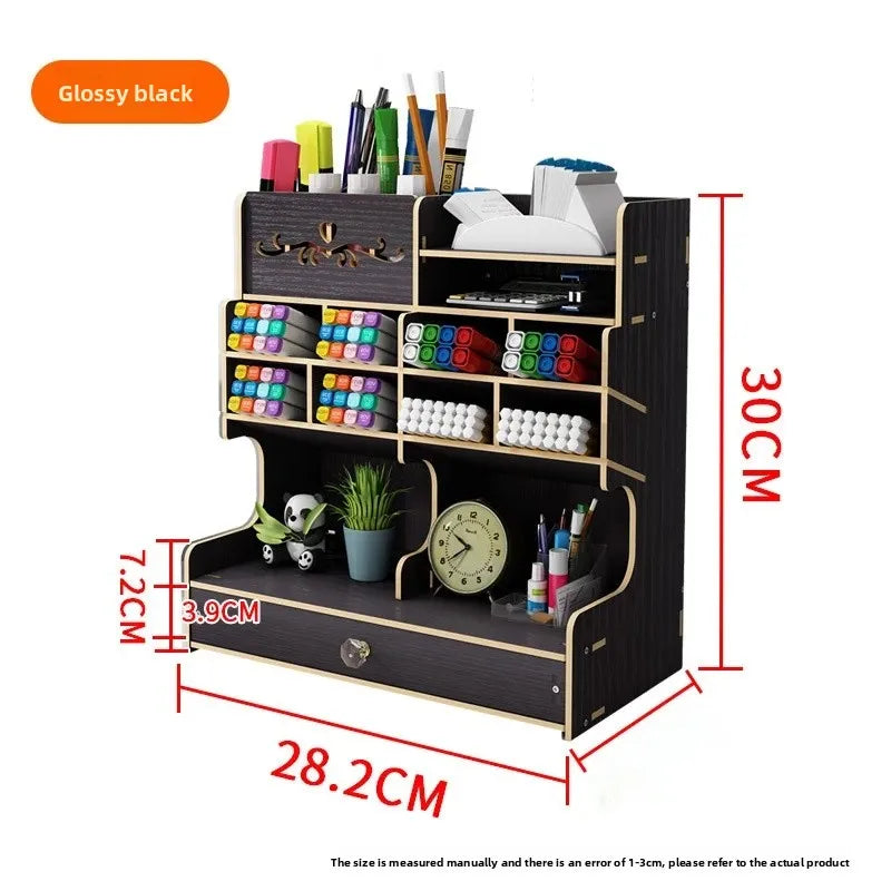 Organizador de Mesa em Madeira Ecológica - Design Nórdico