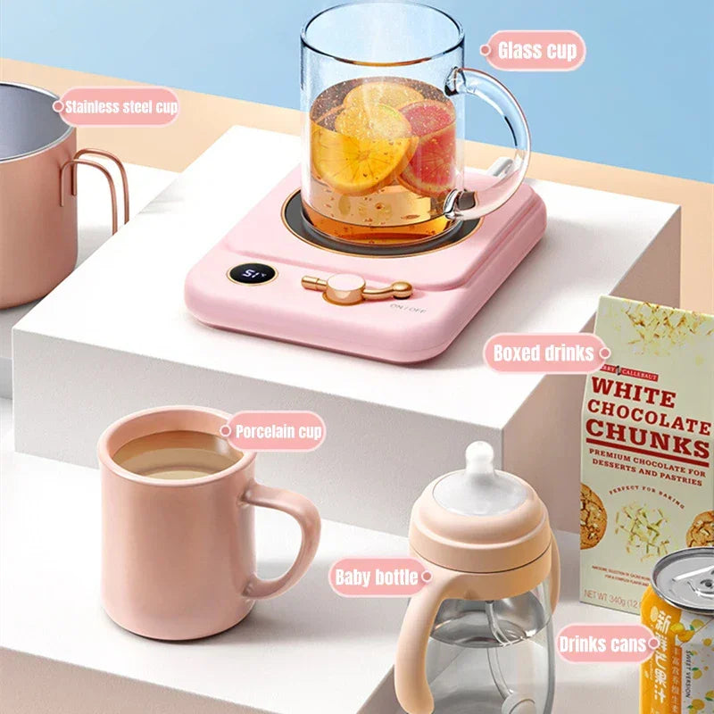 Aquecedor Elétrico de Xícaras - Com 3 Níveis de Temperatura e LED