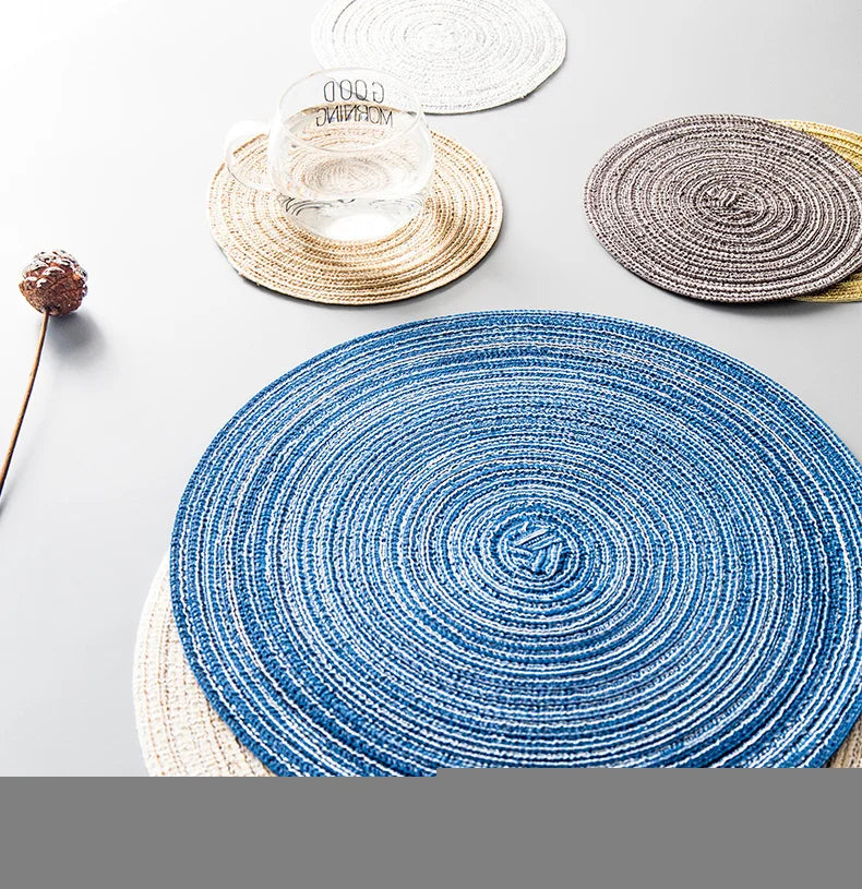 Jogo Americano Redondo de Linho - para Mesa Posta