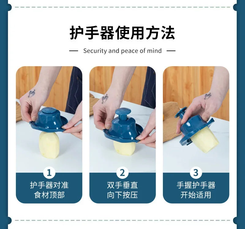 Cortador Manual para Vegetais - De Palha de Trigo e Aço Inox