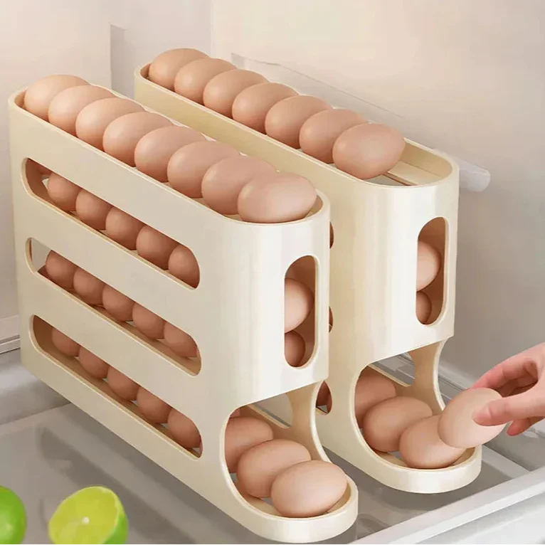 Porta Ovos Automático Deslizante para Geladeira - até 30 ovos