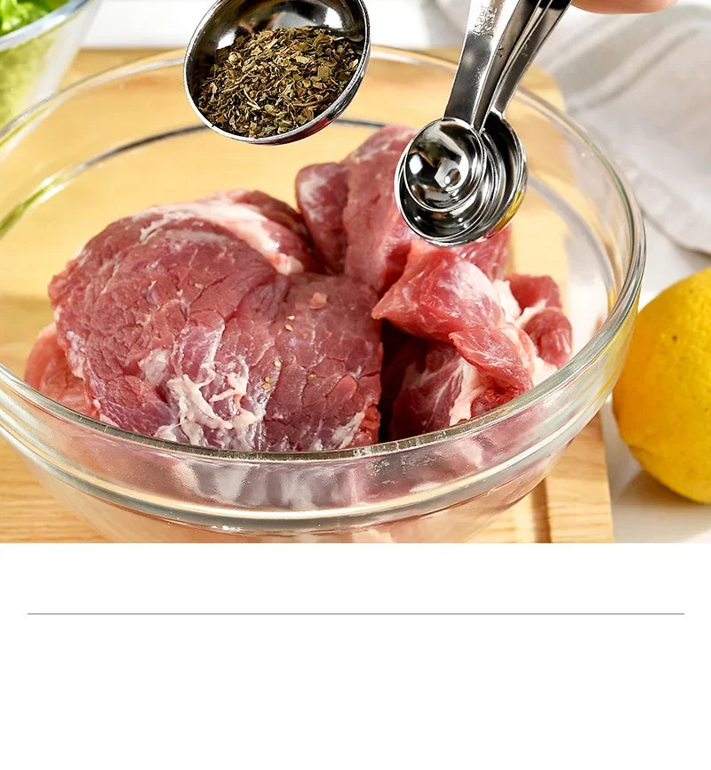 Kit 10 Medidores de Aço Inox - Copos e Colheres