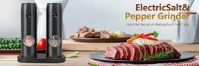 Moedor Elétrico de Pimenta e Sal - Recarregável USB Ajustável