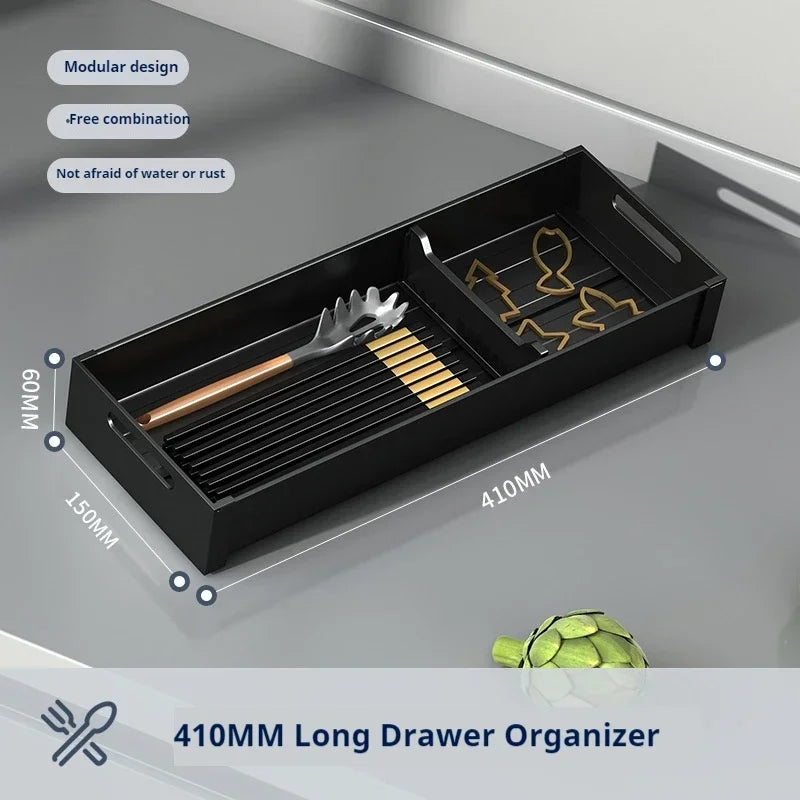 Organizador Retrátil para Gavetas - Em Alumínio