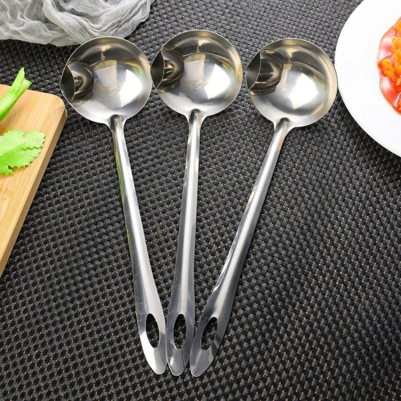 Colher de Sopa com Filtro - Em Aço Inoxidável para Óleo