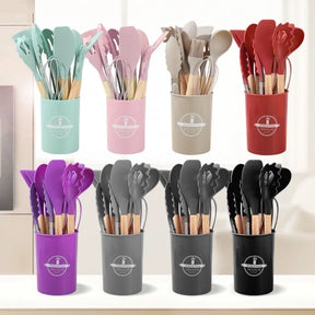 Kit Utensílios de Silicone Premium - Resistente ao Calor