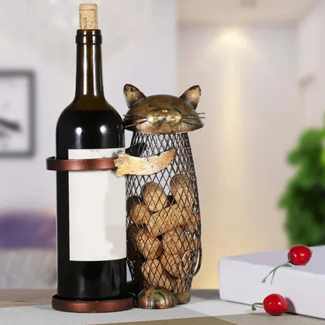 Porta-Vinhos Artesanal de Ferro - Para Decoração de Bar e Adega