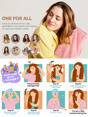 Toalha de Cabelo em Microfibra - Antifrizz