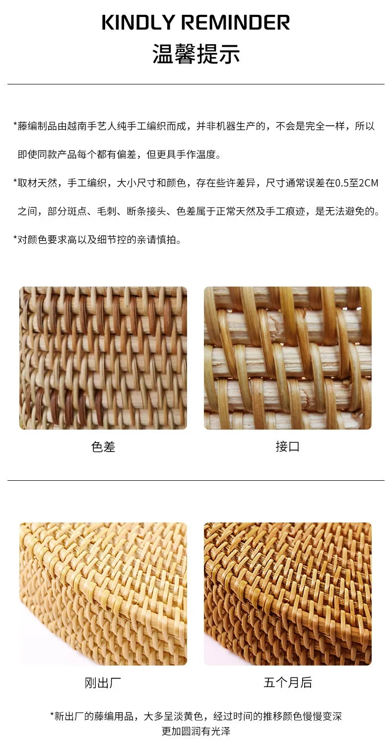 Cesta Artesanal em Vime Natural - Pães e Frutas