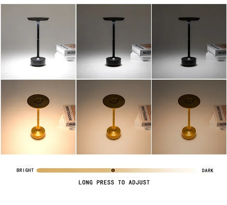 Luminária de Mesa LED Touch - Com 4 Níveis Ajustáveis via USB