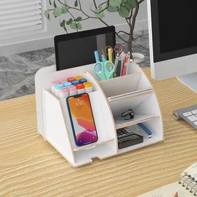 Organizador de Mesa em Madeira Ecológica - Design Nórdico