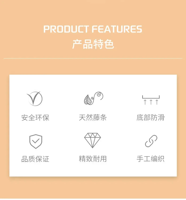 Cesta Artesanal em Vime Natural - Pães e Frutas