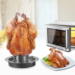 Grelha de Aço Inox Vertical - Para Assar Frango