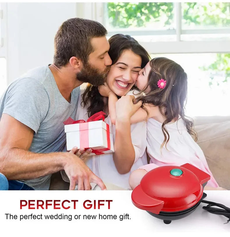 Máquina de Waffle Compacta - 350W com Placas Antiaderentes