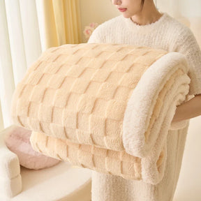 Cobertor Duplo de Poliéster e Algodão - Tricotado