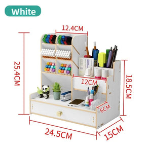 Organizador de Mesa em Madeira Ecológica - Design Nórdico