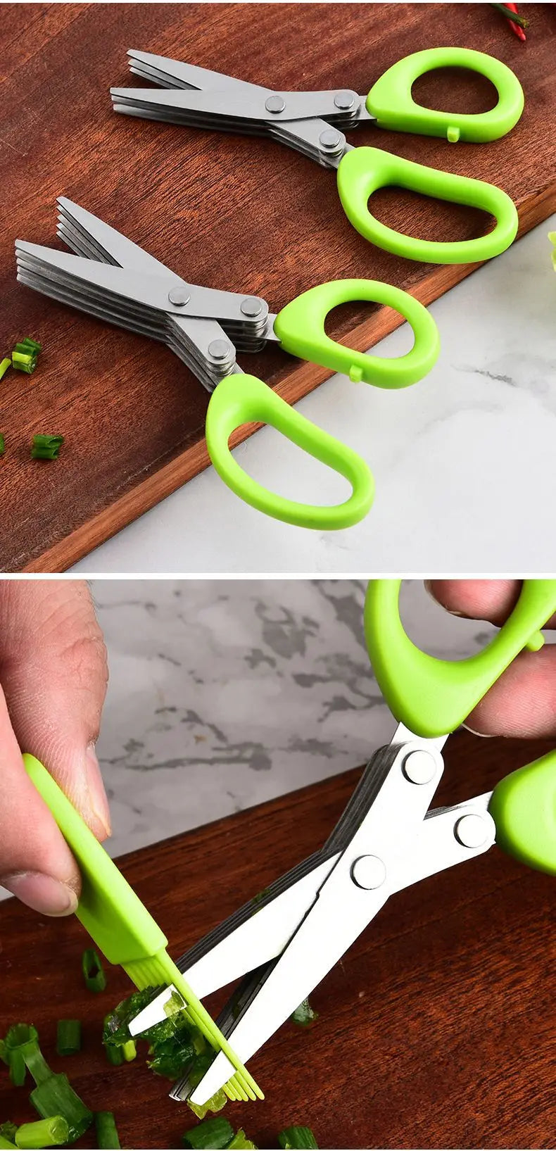 Tesoura Multicamadas de Cozinha - Para Corte modulado de Ervas