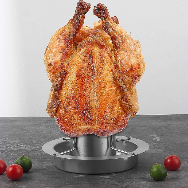 Grelha de Aço Inox Vertical - Para Assar Frango